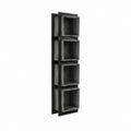 Étagère murale à 4 niches gris anthracite et noir en panneaux MDF rectangulaire 120 x 30 x 25 cm
